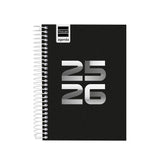 AGENDA ESCOLAR COOL OCTAVO DP 25-26 NEGRO | FINOCAM